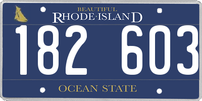RI license plate 182603