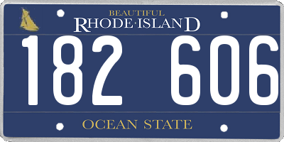 RI license plate 182606