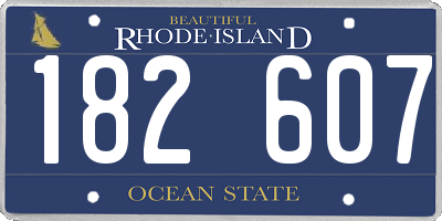 RI license plate 182607