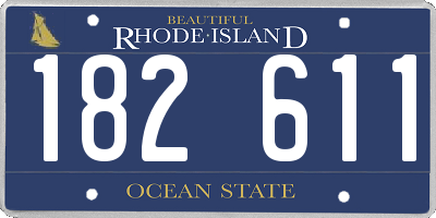 RI license plate 182611