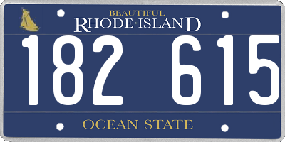 RI license plate 182615