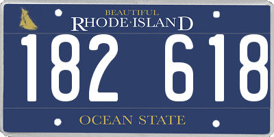RI license plate 182618