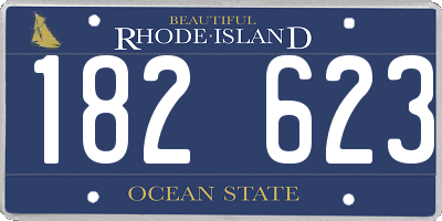 RI license plate 182623