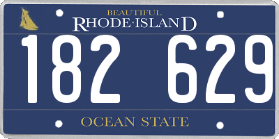 RI license plate 182629