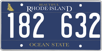 RI license plate 182632