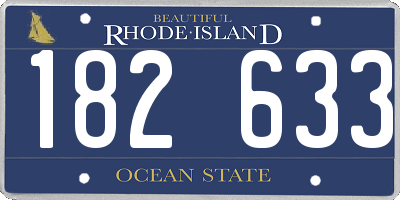 RI license plate 182633