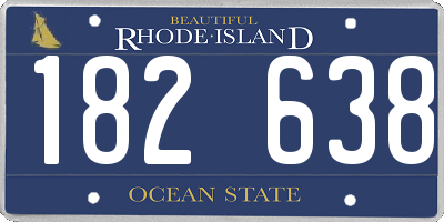 RI license plate 182638