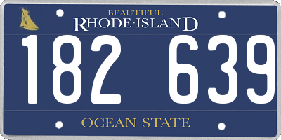 RI license plate 182639