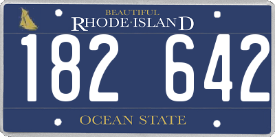 RI license plate 182642
