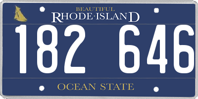 RI license plate 182646