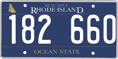 RI license plate 182660