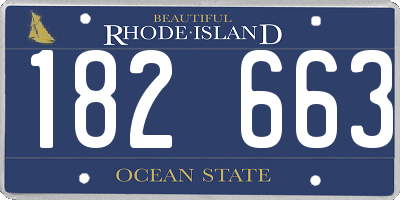RI license plate 182663