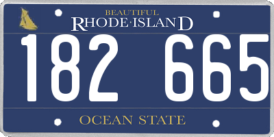 RI license plate 182665