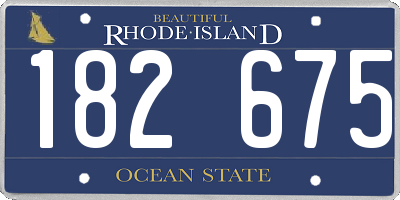 RI license plate 182675