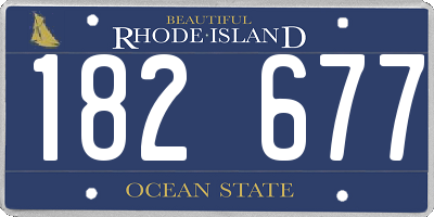 RI license plate 182677