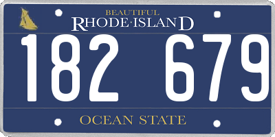 RI license plate 182679