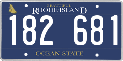 RI license plate 182681