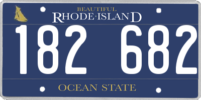RI license plate 182682