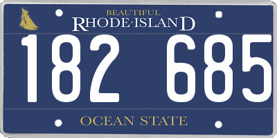 RI license plate 182685