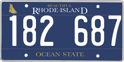 RI license plate 182687