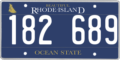 RI license plate 182689