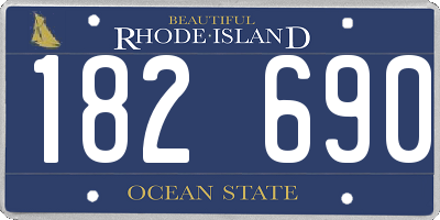 RI license plate 182690