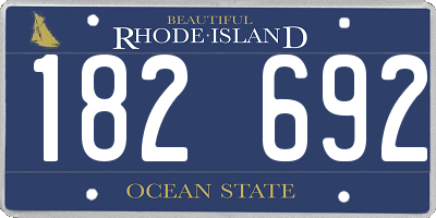 RI license plate 182692
