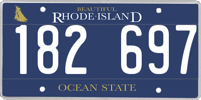 RI license plate 182697