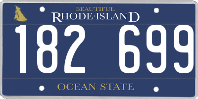 RI license plate 182699