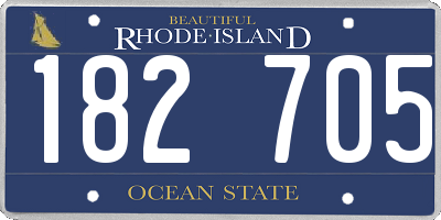 RI license plate 182705