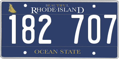 RI license plate 182707