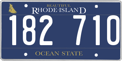 RI license plate 182710