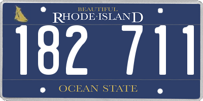 RI license plate 182711