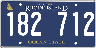 RI license plate 182712