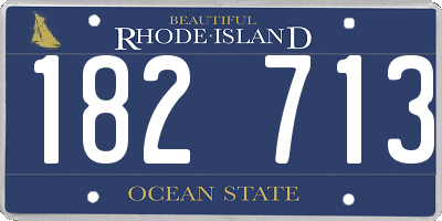 RI license plate 182713