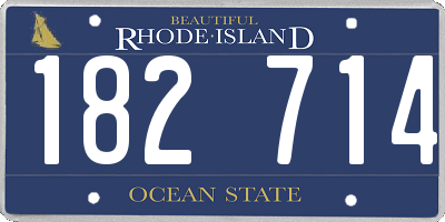 RI license plate 182714