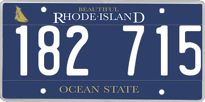 RI license plate 182715