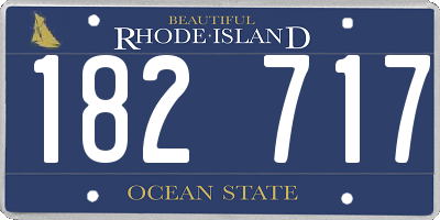 RI license plate 182717