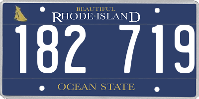 RI license plate 182719