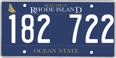 RI license plate 182722