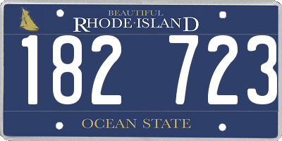 RI license plate 182723