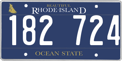 RI license plate 182724