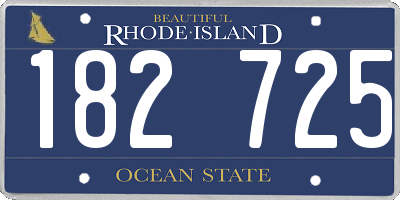 RI license plate 182725