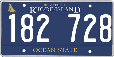 RI license plate 182728