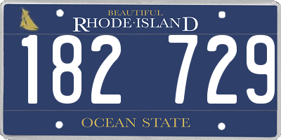 RI license plate 182729