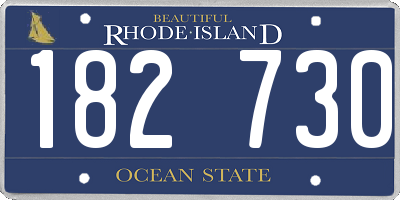 RI license plate 182730