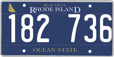 RI license plate 182736