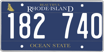 RI license plate 182740