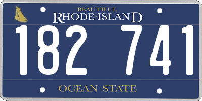 RI license plate 182741