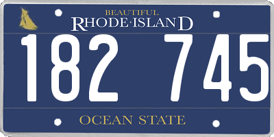 RI license plate 182745